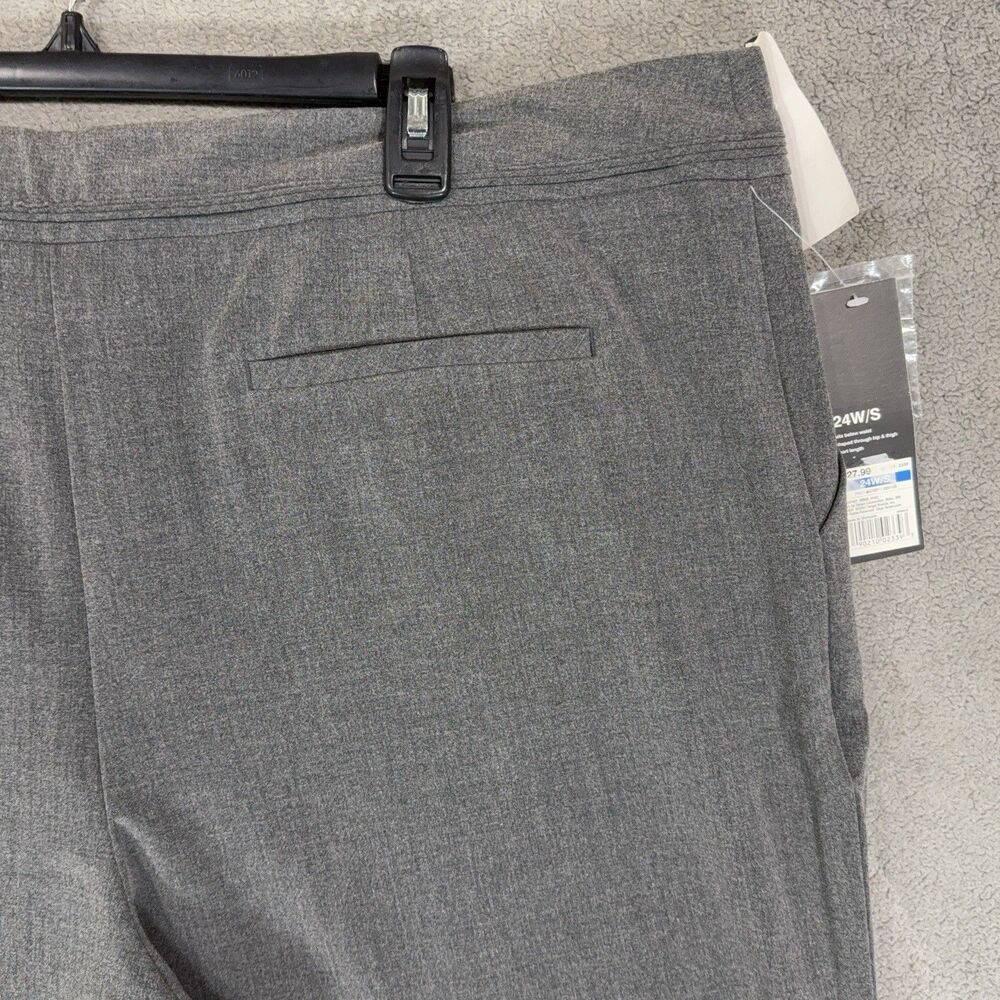 Mossimo Women's 24W Short Dress Pants Gray Career Trousers Stretch Below Waist - Picture 14 of 15